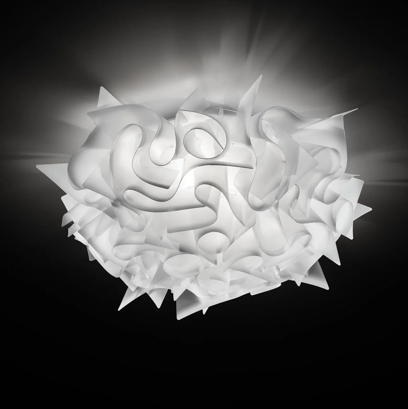 Slamp Veli -design-kattovalo, Ø 53 cm, opaali