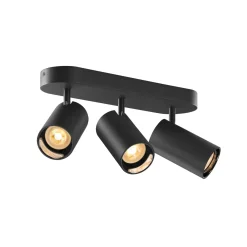 SLV Asto Tube kattospotti GU10 3-lamppuinen lineaarinen musta