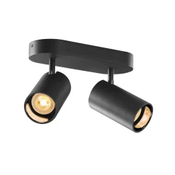 SLV Asto Tube kattospotti GU10 2-lamppuinen musta
