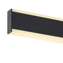 SLV kylpyhuoneen LED-seinävalaisin One Linear, 52 cm, musta, CCT
