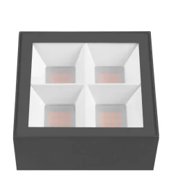 SLV LED-kantavalaisin S-Cube 35, antrasiitti, alumiini, korkeus 35 cm