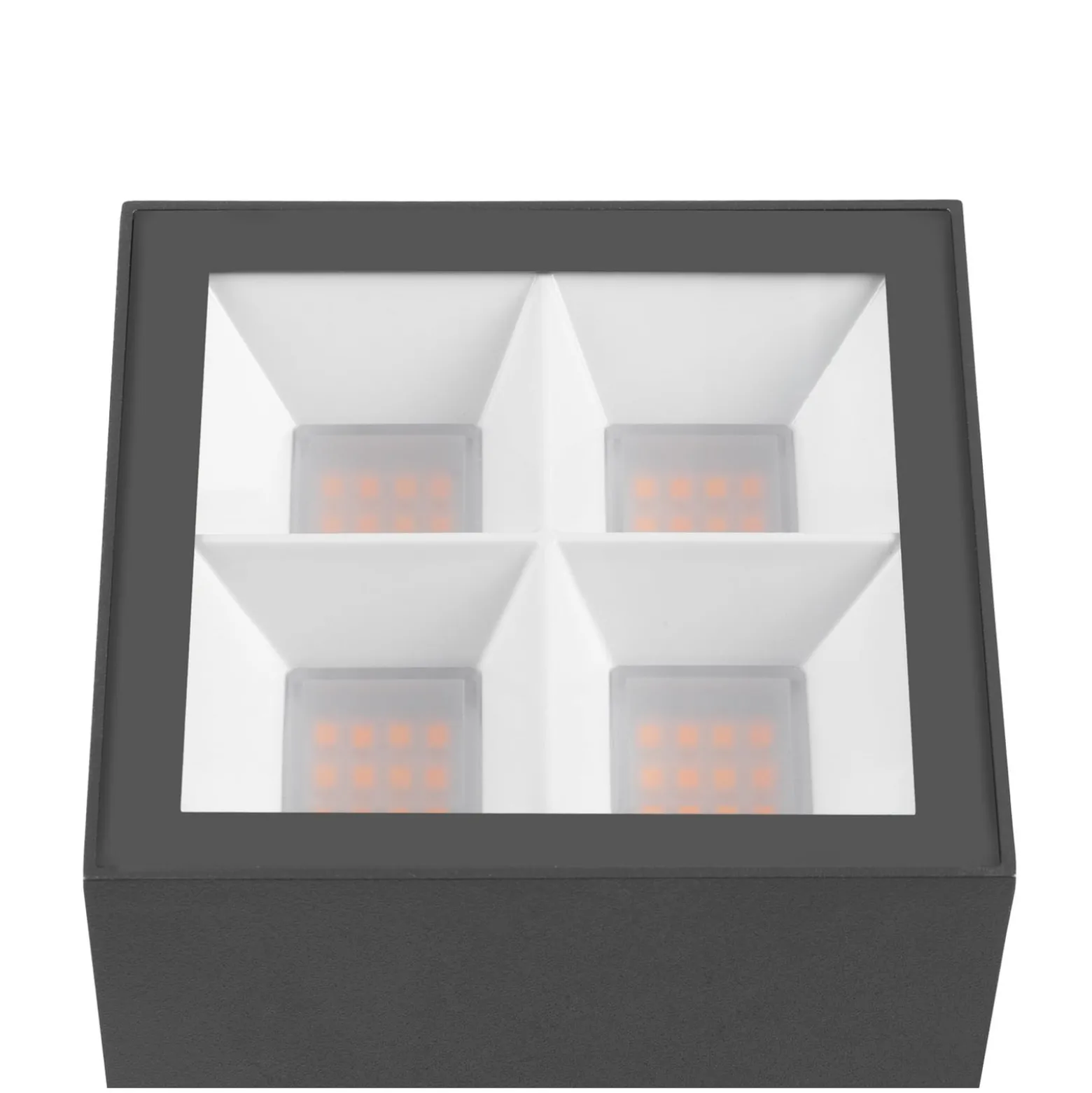 SLV LED-kantavalaisin S-Cube 35, antrasiitti, alumiini, korkeus 35 cm