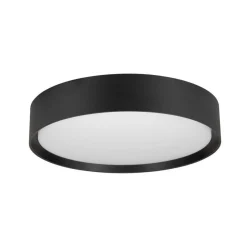 SLV LED-kattovalaisin Decona, Ø 30 cm, musta, metalli, CCT