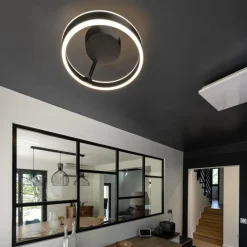 SLV LED-kattovalaisin One, Ø 60 cm, musta, metalli, CCT