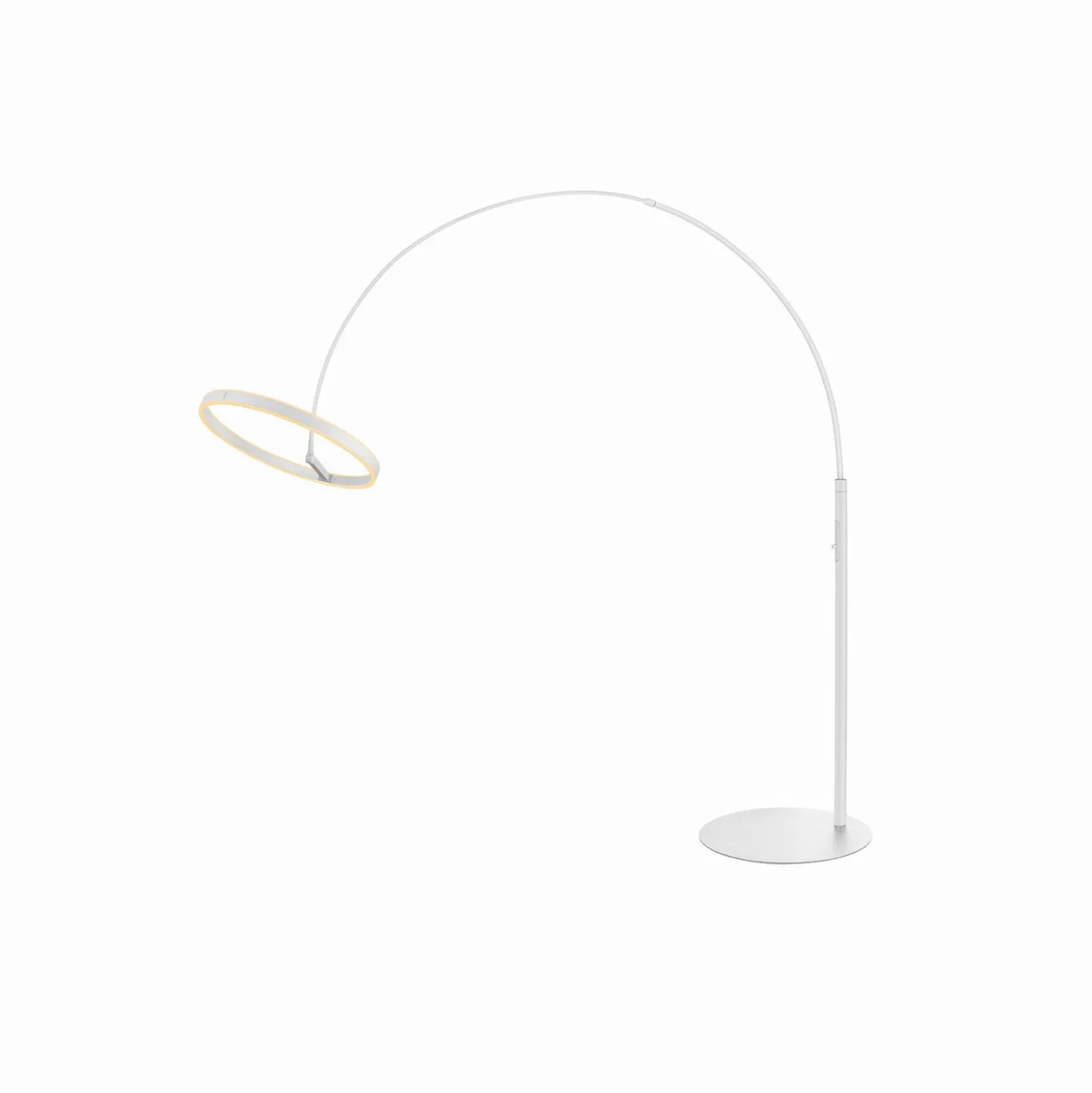 SLV LED lattiavalaisin One Bow FL, valkoinen, teräs, korkeus 232 cm, CCT
