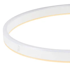 SLV LED lattiavalaisin One Bow FL, valkoinen, teräs, korkeus 232 cm, CCT