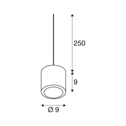 SLV LED-riippuvalaisin Oculus, messinkivärinen, halkaisija 9 cm, himmennettävä
