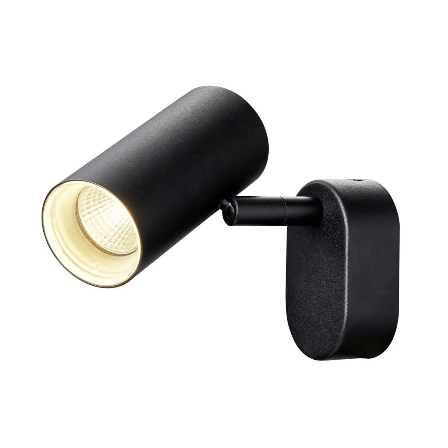 SLV LED-seinäkohdevalaisin Noblo, 3000 K, musta, 13 cm metalli