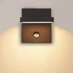 SLV LED-seinävalaisin Abridor, antrasiitti, leveys 14 cm, anturi