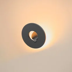 SLV LED-seinävalaisin I-Ring, antrasiitti, alumiini, Ø 24 cm