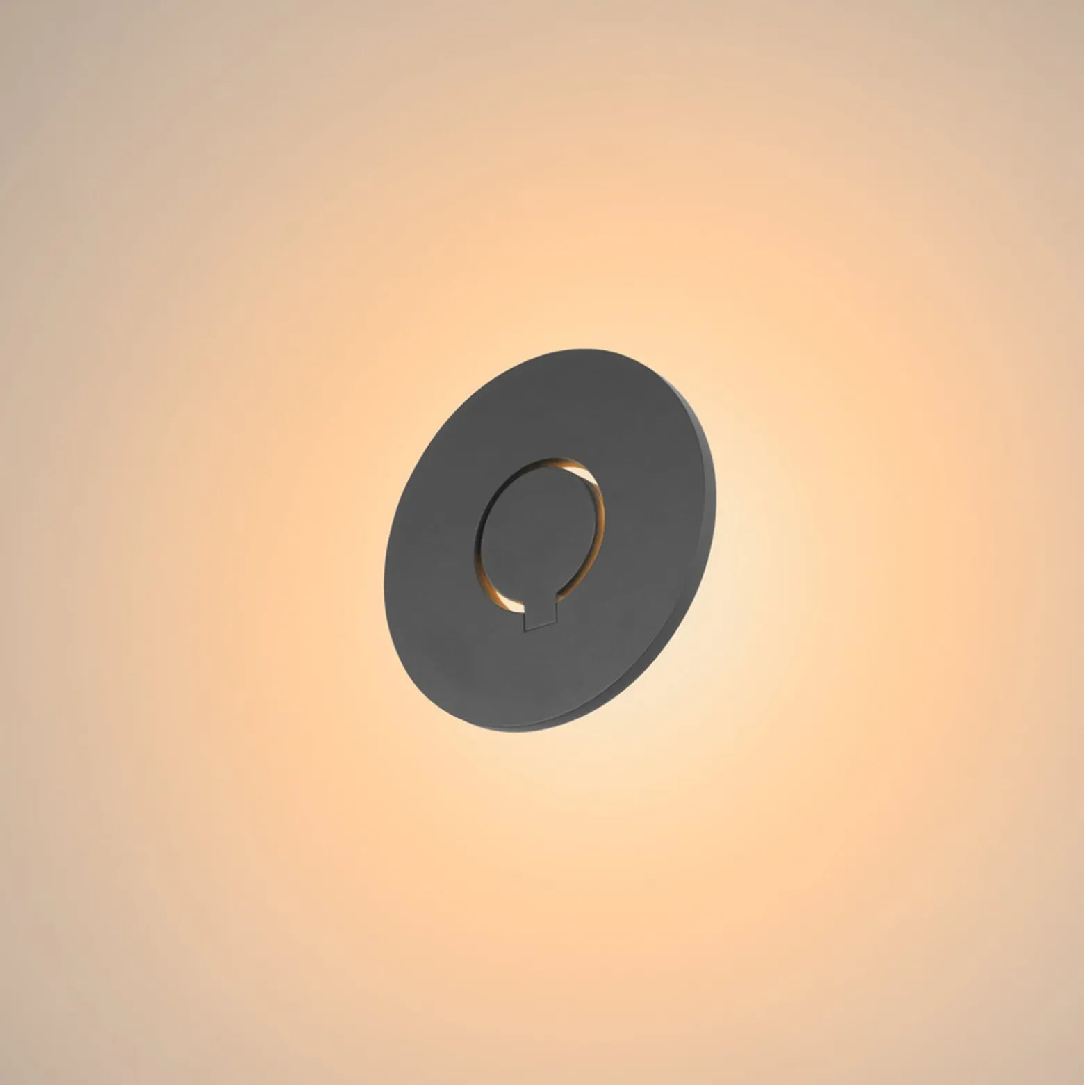 SLV LED-seinävalaisin I-Ring, antrasiitti, alumiini, Ø 24 cm
