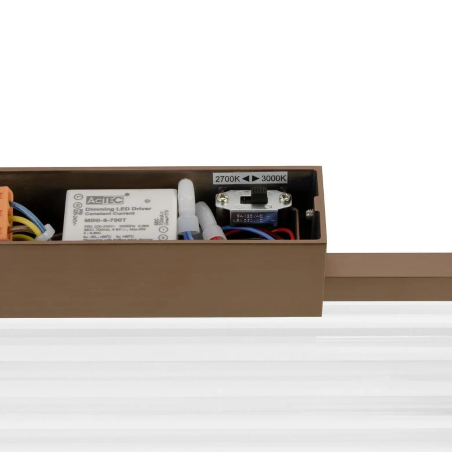 SLV LED-seinävalaisin Quimera, kuparivärinen, korkeus 41 cm, CCT