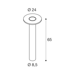 SLV LED-valaisin I-Ring, antrasiitti, alumiini, korkeus 65 cm