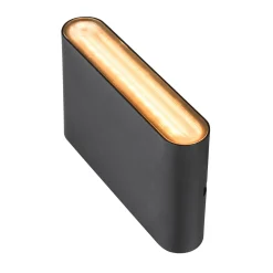 SLV Oval ulkoseinälamppu ylös/alas CCT 13,5 cm musta
