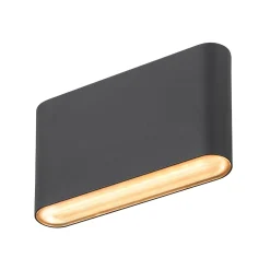 SLV Oval ulkoseinälamppu ylös/alas CCT 13,5 cm musta