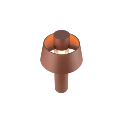 SLV Photoni 45 -pollarilamppu, ruosteenvärinen, alumiini, korkeus 45 cm