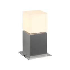 SLV pollarilamppu Square Pole, korkeus 30 cm, harmaa, ruostumaton teräs