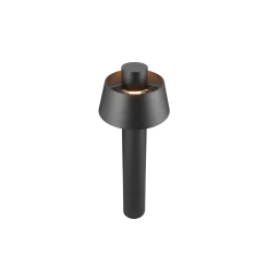 SLV-pylväsvalaisin Photoni 75, musta, alumiini, korkeus 75 cm