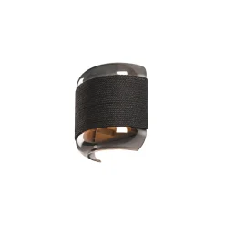 SLV seinälamppu Pantilo Rope, musta/harmaa/hopea, lasi