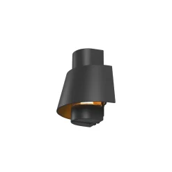 SLV-seinälamppu Photoni, musta, alumiini, leveys 25 cm