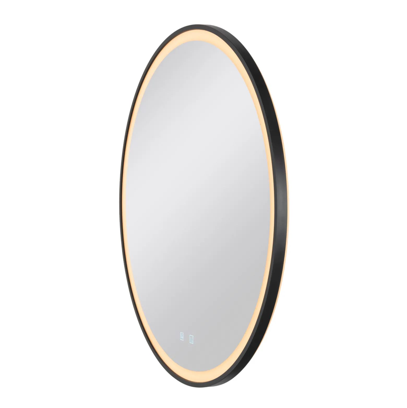 SLV Trukko LED-seinäpeili IP44 CCT musta Ø 80 cm