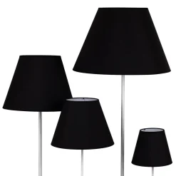 Sofia-lampunvarjostin, korkeus 25 cm, musta/valkoinen