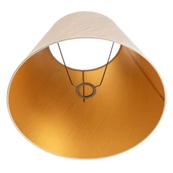 Sofia-varjostin, korkeus 31 cm, valkoinen/kultaiset nauhat