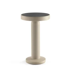 Solar-LED-pöytävalaisin Cairo, beige, muovi, IP44, 21 cm