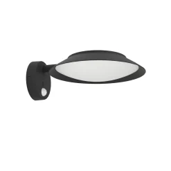 Solar LED seinävalaisin Cerrisi, leveys 10,5 cm, musta, anturi