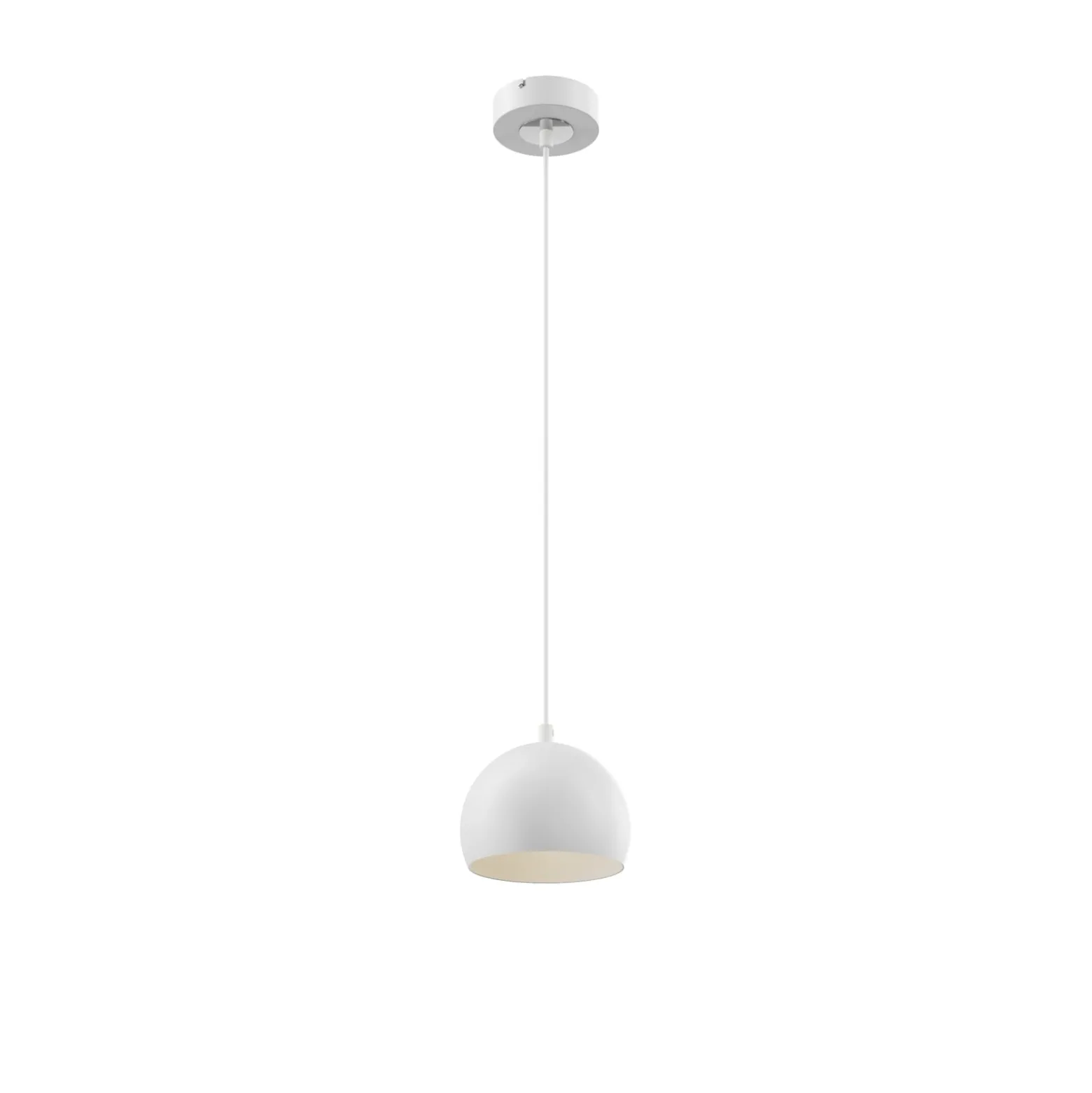 Sool-riippuvalaisin, valkoinen, Ø 15 cm, 1-lamppuinen, metalli, E27