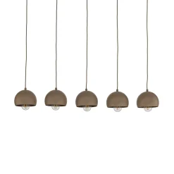 Sool-riippuvalo, beige, pituus 95 cm, 5-lamppuinen, metalli, E27