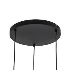 Sophia-riippuvalo, 3-lamppuinen, Ø 41 cm, konjakki/musta, E14