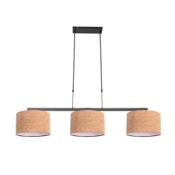 Stang-riippuvalo, musta/ruskea, pituus 140 cm, korkki, 3-lamppuinen.
