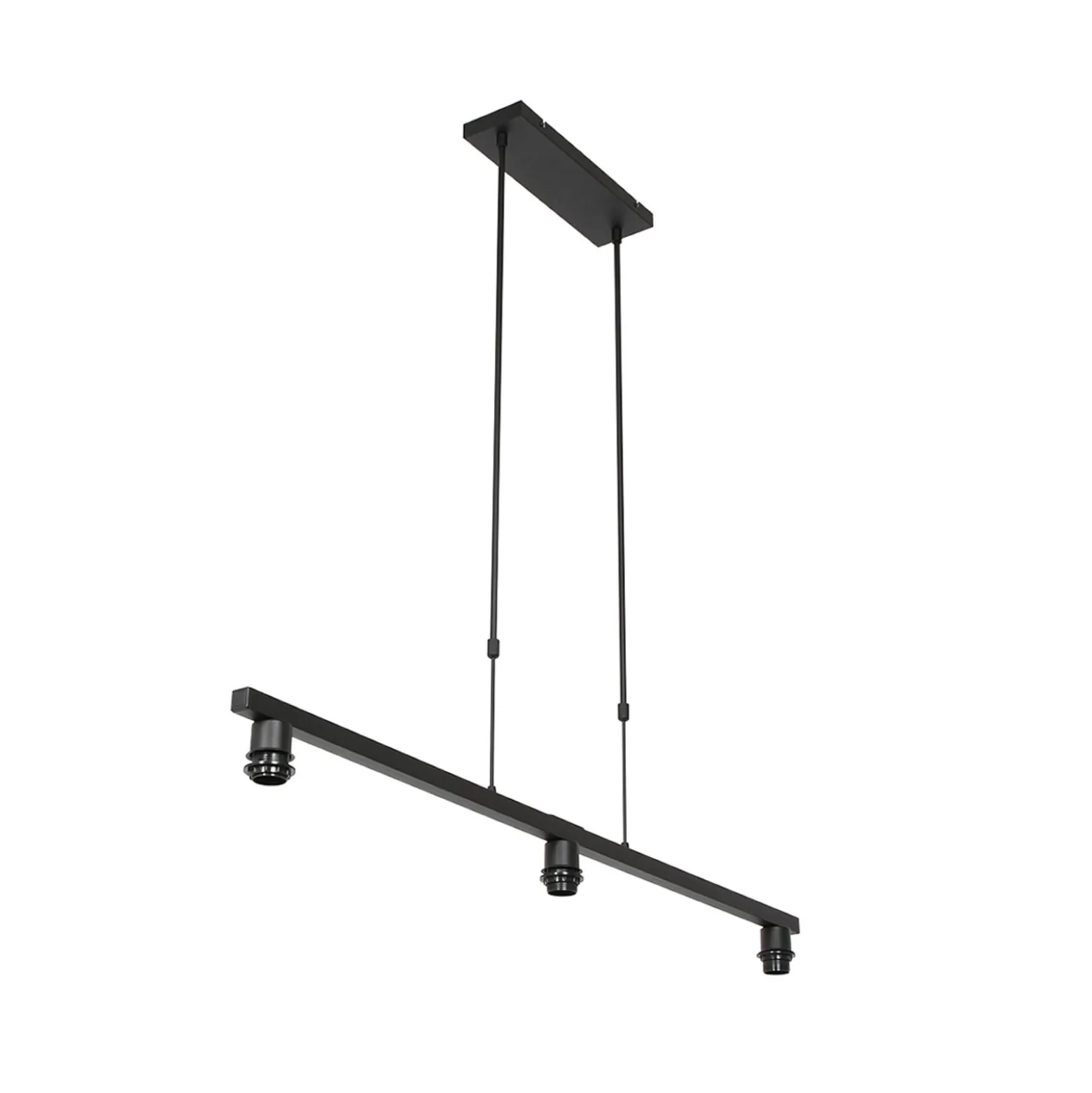 Stang-riippuvalo, musta/ruskea, pituus 140 cm, korkki, 3-lamppuinen.