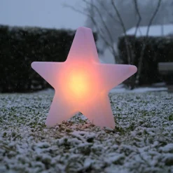 Star-LED-koristevalaisin, korkeus 39,5 cm, IP44, valkoinen, RGBW