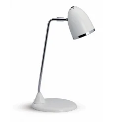 Starlet työpöytälamppu, valkoinen, korkeus 41 cm, metalli E27