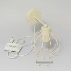 STARLIGHT seinävalaisin, kermanvalkoinen 1-valo Ø 18 cm metallinen pistotulppa