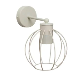 STARLIGHT seinävalaisin, kermanvalkoinen 1-valo Ø 18 cm metallinen pistotulppa