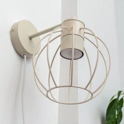 STARLIGHT seinävalaisin, kermanvalkoinen 1-valo Ø 18 cm metallinen pistotulppa