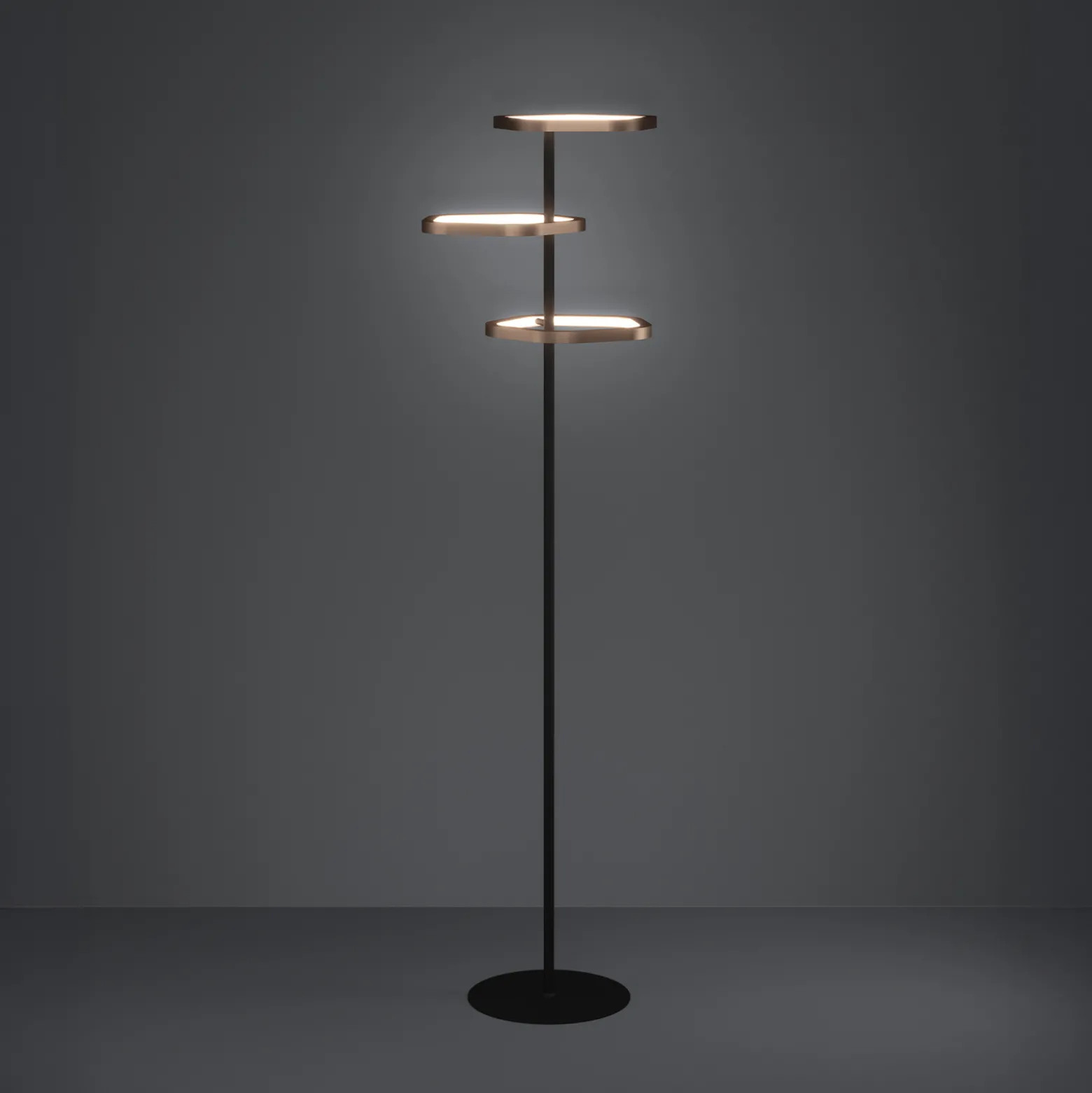 Stars of Light LED-lattiavalo Estrella, pronssi/musta, 160 cm