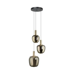 Stars of Light LED-riippuvalaisin Fruitera, kulta, Ø45 cm, 3-lamppuinen, CCT
