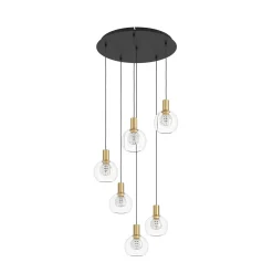 Stars of Light LED-riippuvalaisin Terque, messinki, halkaisija 54 cm,
