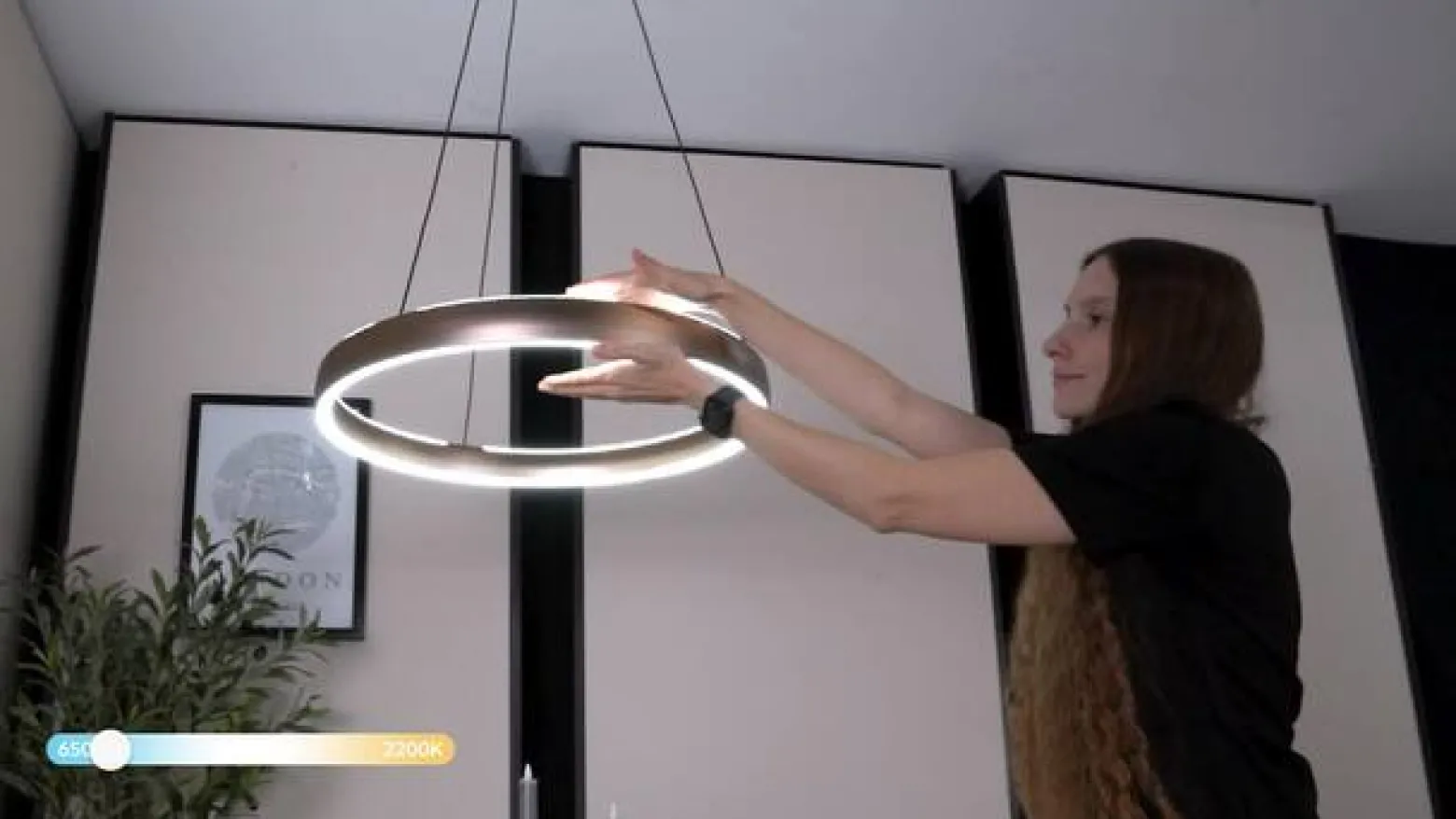 Stars of Light LED-riippuvalaisin Trabuco, ruskea, Ø 80 cm CCT