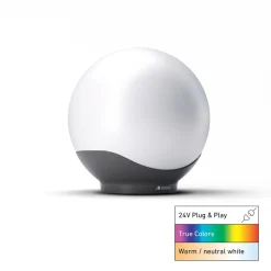 STEINEL LED-pallolamppu C, 30 cm, valkoinen/antrasiitti, IP65, RGBWW