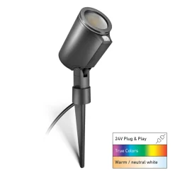 STEINEL LED-Spot Garden SC, anturi, antrasiitti, IP65, RGBWW