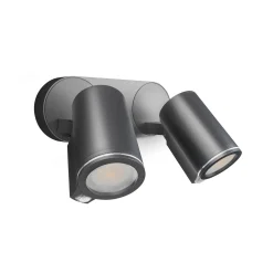 STEINEL One S -kohdevalaisin ulos, 2-lamppuinen, antrasiitti, IP44