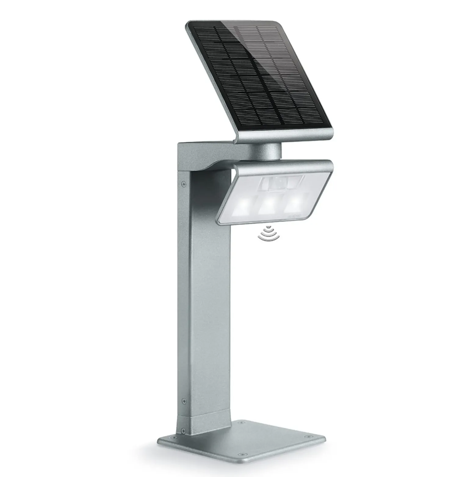 STEINEL XSolar Stand -LED-aurinkovalaisin hopea
