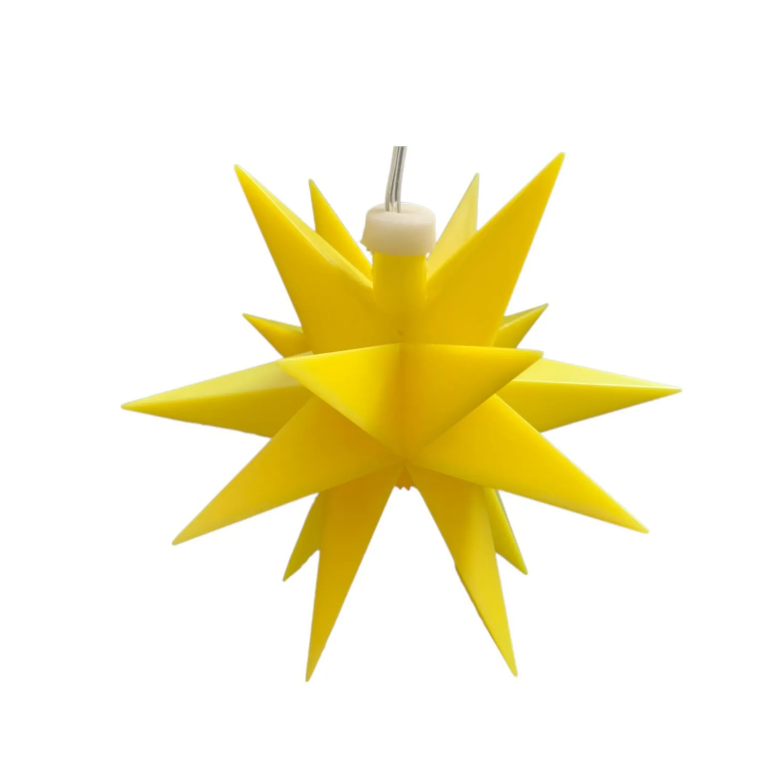 STERNTALER LED-tähti, keltainen, 18-kärkinen, Ø 12 cm, paristo
