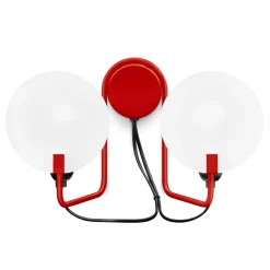 Stilnovo Bugia LED-seinävalaisin, 2-lamppuinen, punainen