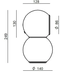 Stilnovo Gravitino LED-pöytälamppu magneetilla, valkoinen
